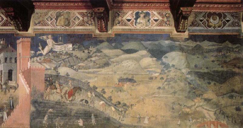 Ambrogio Lorenzetti Effects of Good Government in the City china oil painting image